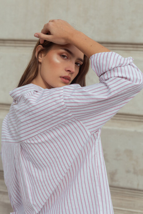 Camisa Clarisa Roja a rayas
