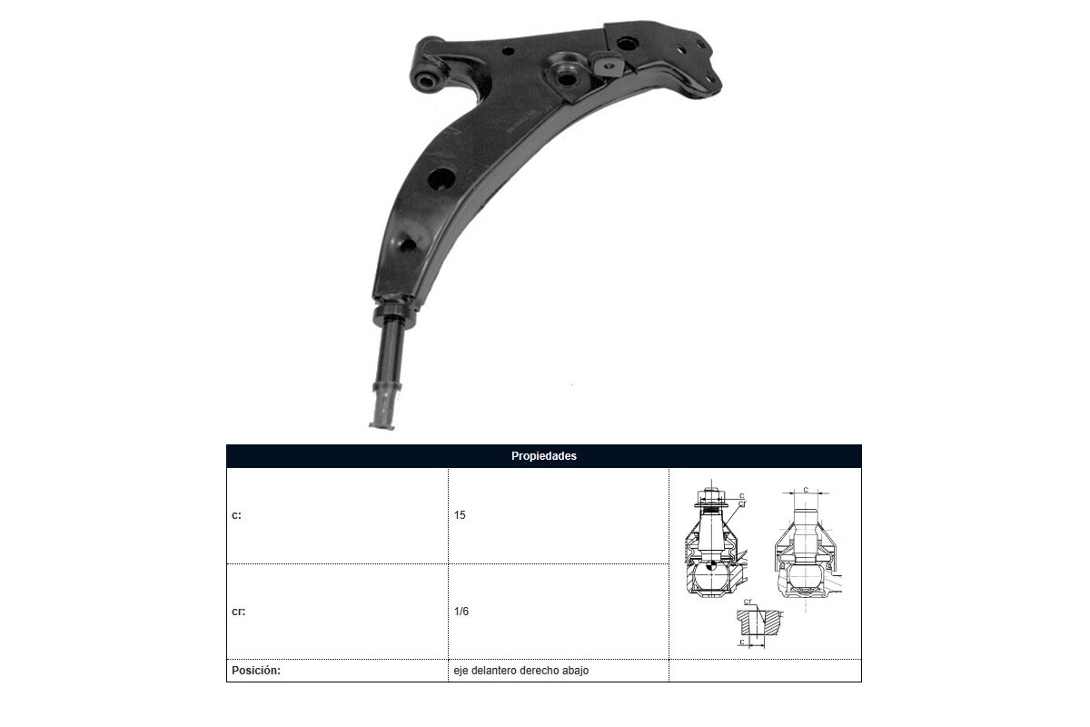 Parilla De Suspension Delantera Toyota Corolla 91-95 Der Parilla De Suspension Delantera Toyota Corolla 91-95 Der