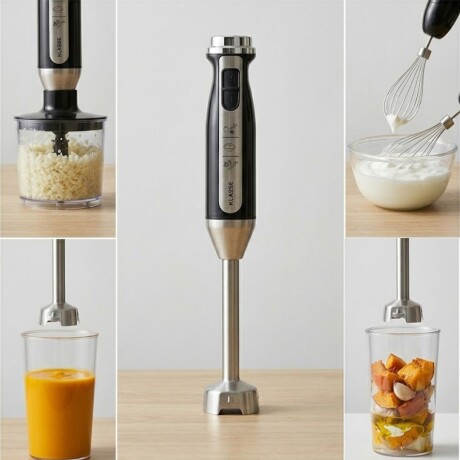 Mixer de acero inoxidable Klasse | 3 En 1 | Batidor, picador y vaso medidor Mixer de acero inoxidable Klasse | 3 En 1 | Batidor, picador y vaso medidor