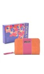 BILLETERA DEDALERA MANDARINA Y FUCSIA