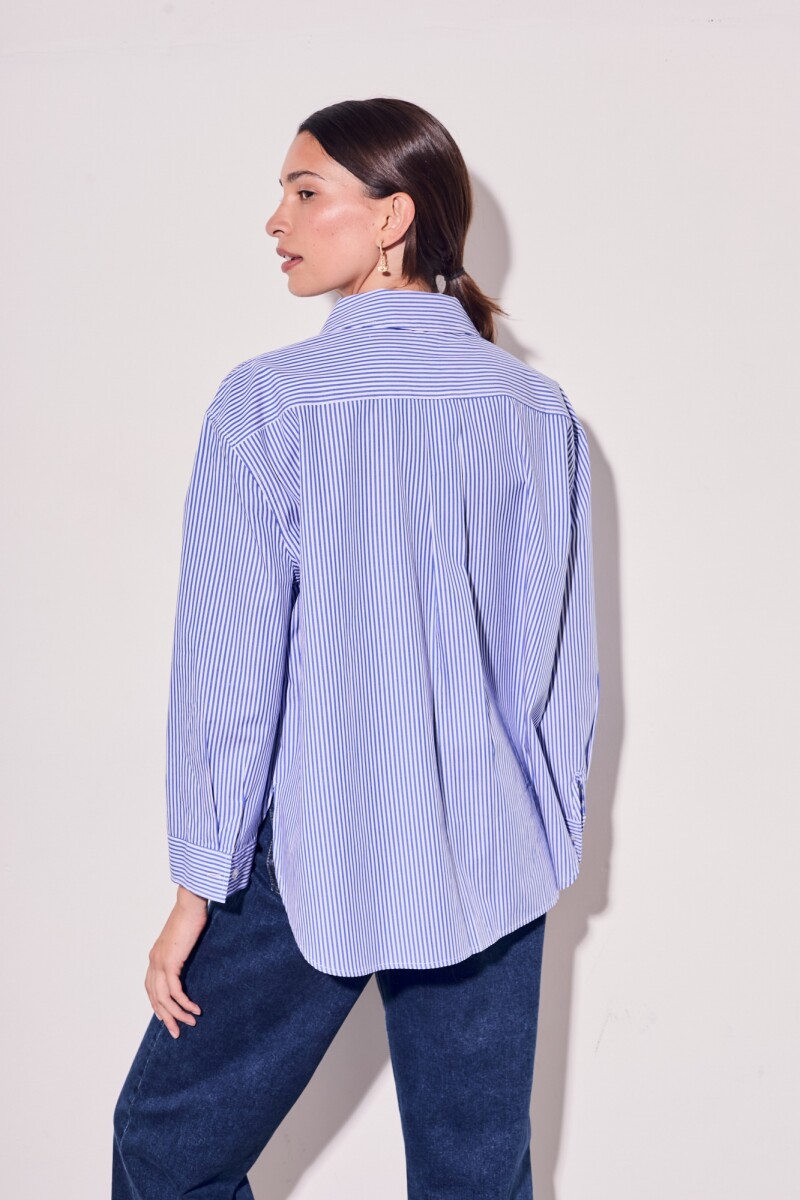 Camisa Rayas Azul