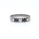 Anillo en oro 18k blanco brillantes y zafiros. Anillo en oro 18k blanco brillantes y zafiros.