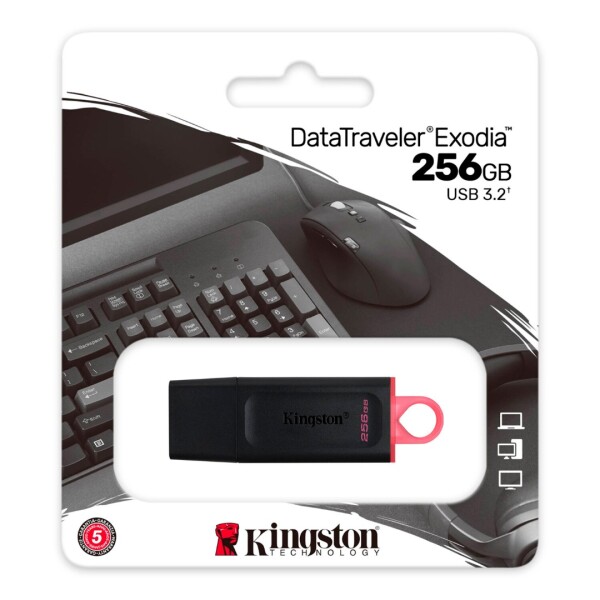 Pendrive USB 3.2 Gen 1 DataTraveler Exodia de 256GB Kingston