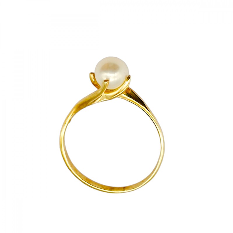 Anillo Solitario-Oro bajo-Perla española-AN8164 conperla