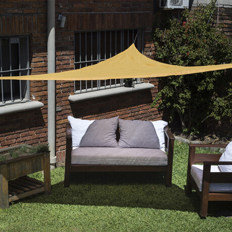 Vela Sombra Toldo Triangular 3.6 x 3.6 x 3.6 incluye Kit de instalación Beige
