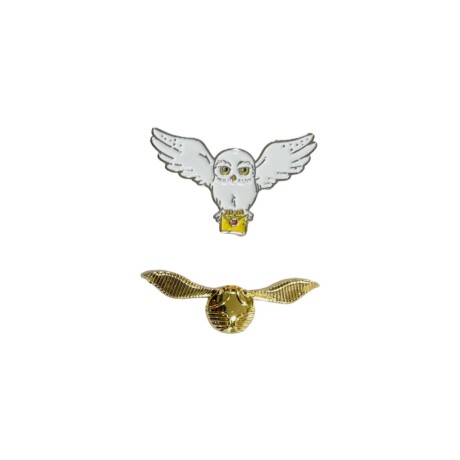 Insignia Harry Potter 2pcs snitch y Hedwig