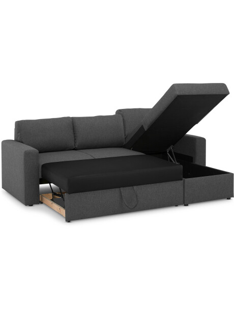 Sofá cama MARSLEV chaise longue gris osc Sofá cama MARSLEV chaise longue gris osc