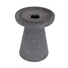 PORTA VELA CERAMICA GRIS OSC 9.8X9.8X11.8CM Unica