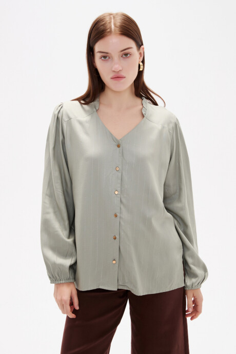 Camisa Blova Verde Azulado