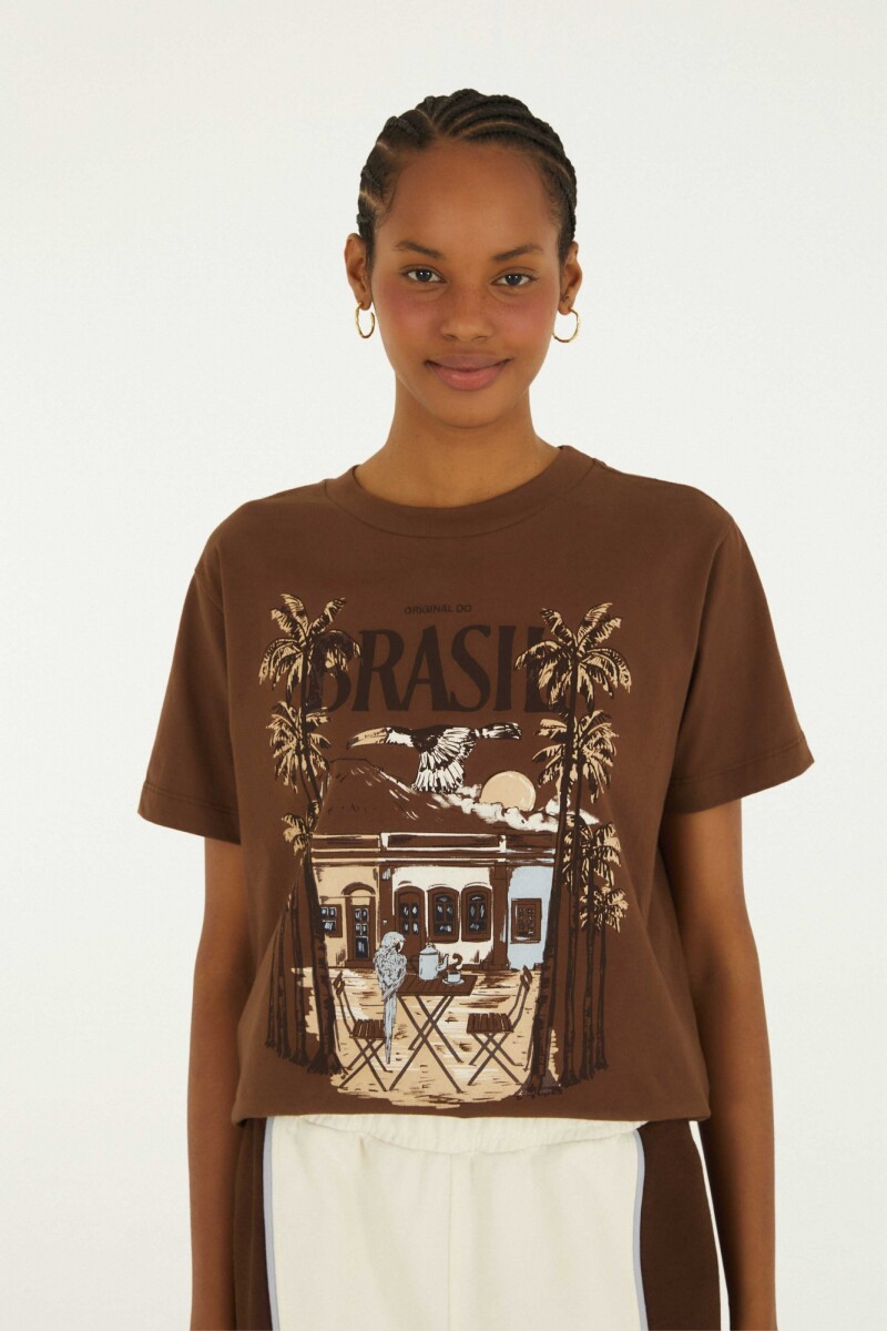 REMERA BRASIL Marron