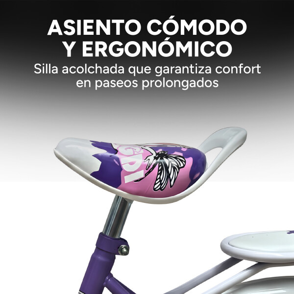 Bicicleta infantil Shengdi Rodado 18 Canasto Parrilla Hadas Color Violeta