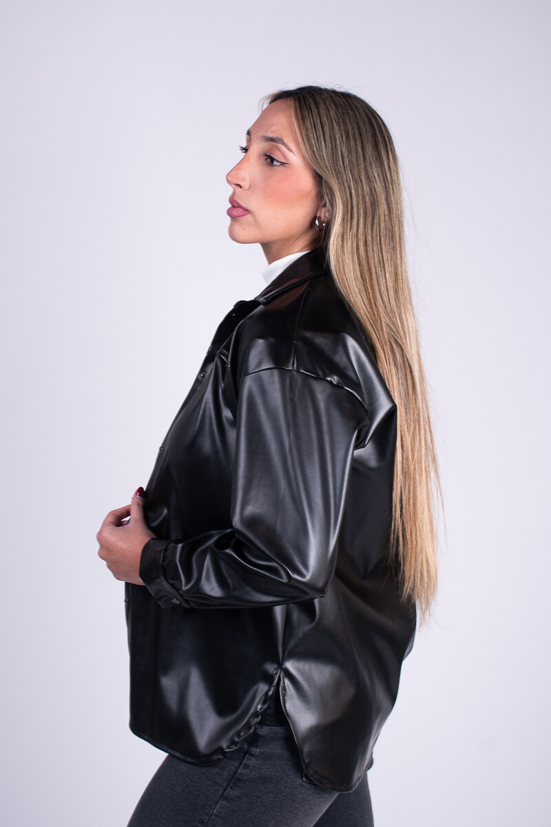 Sobrecamisa ecocuero Negro