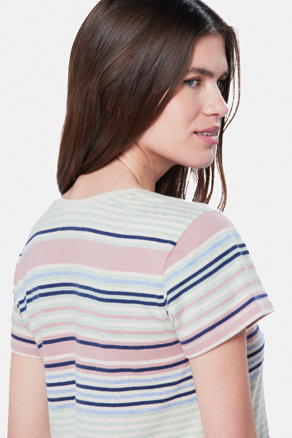 REMERA RAYADA Beige
