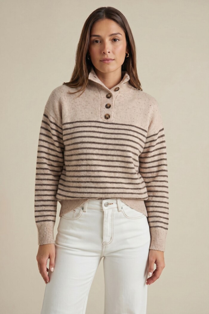 Sweater Lana Botones Verde