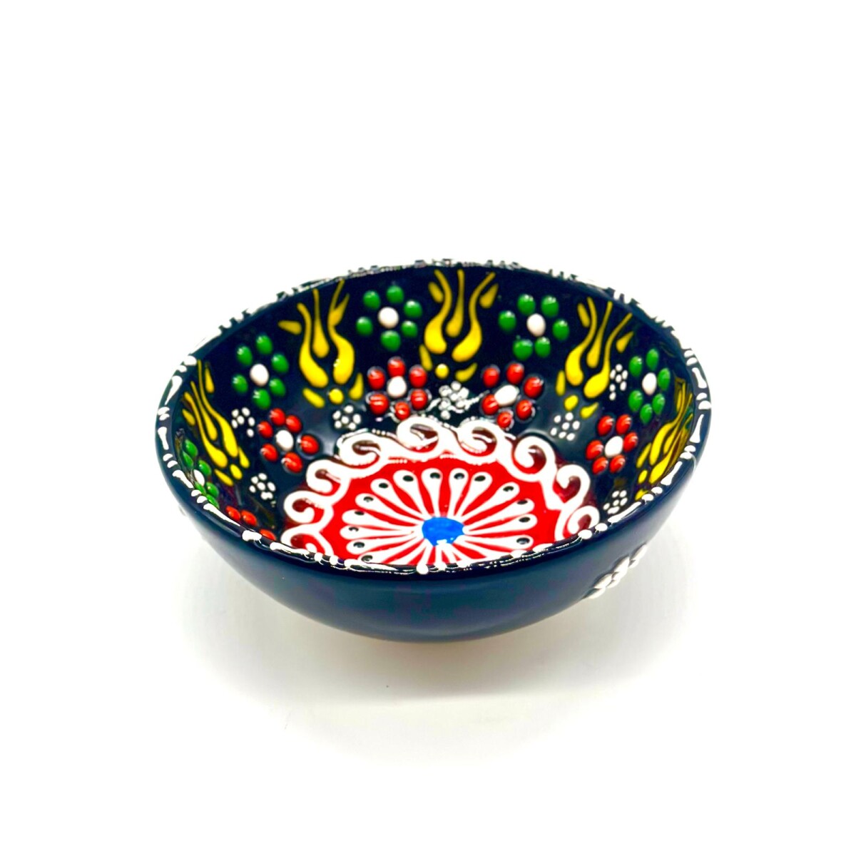 Bowl de cerámica pintado 12 cm - Negro 