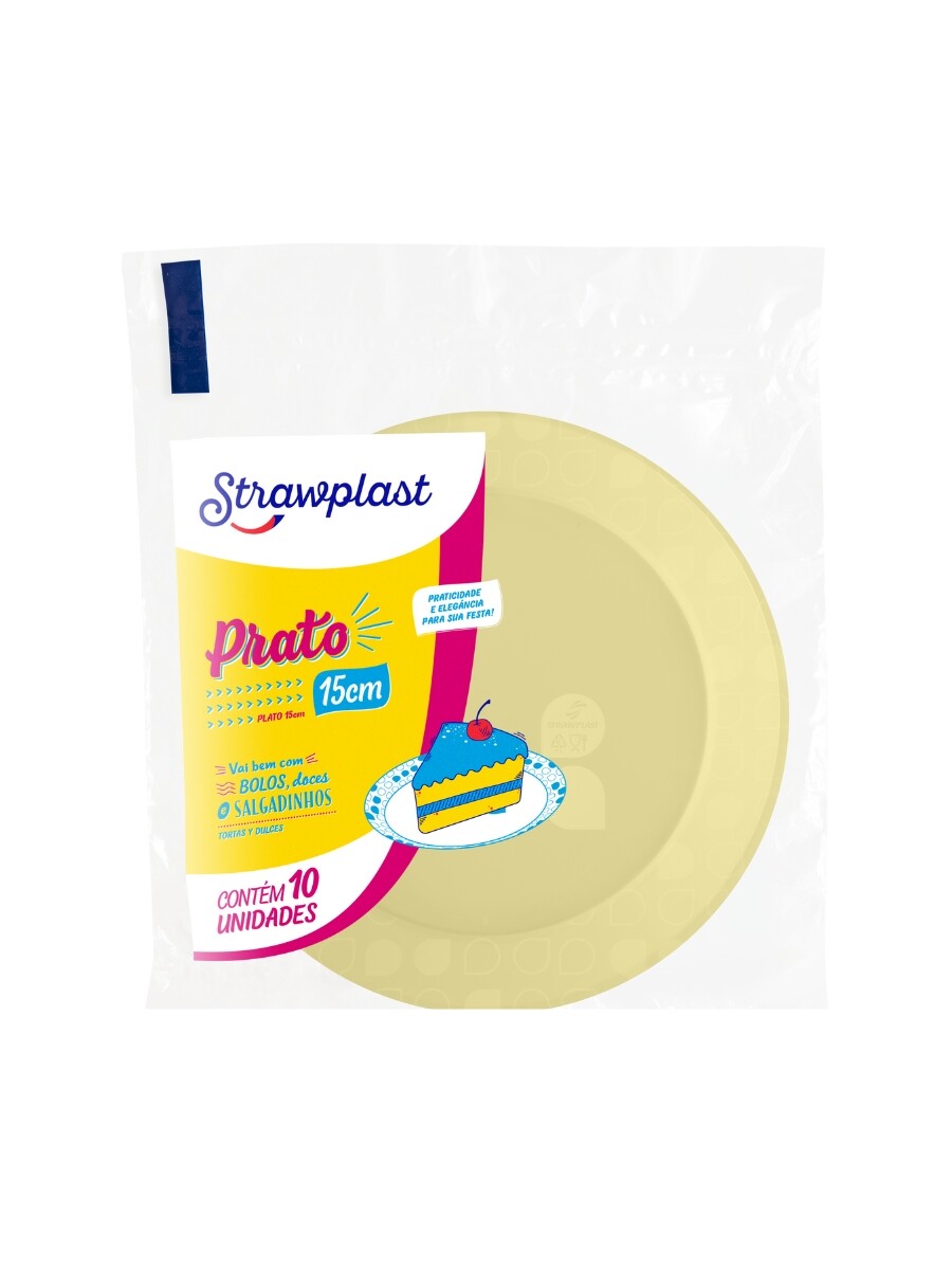 PLATOS REDONDOS 15cm amarillo