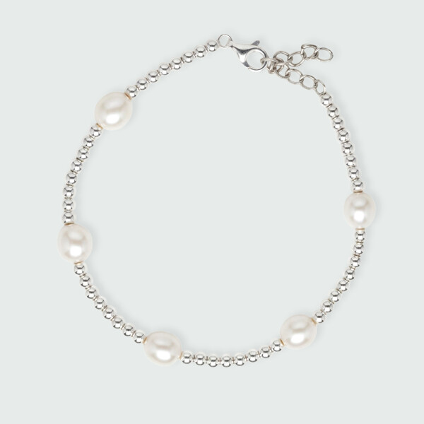 Pulsera Elara de MOON en plata 925 con perlas de río Pulsera Elara de MOON en plata 925 con perlas de río