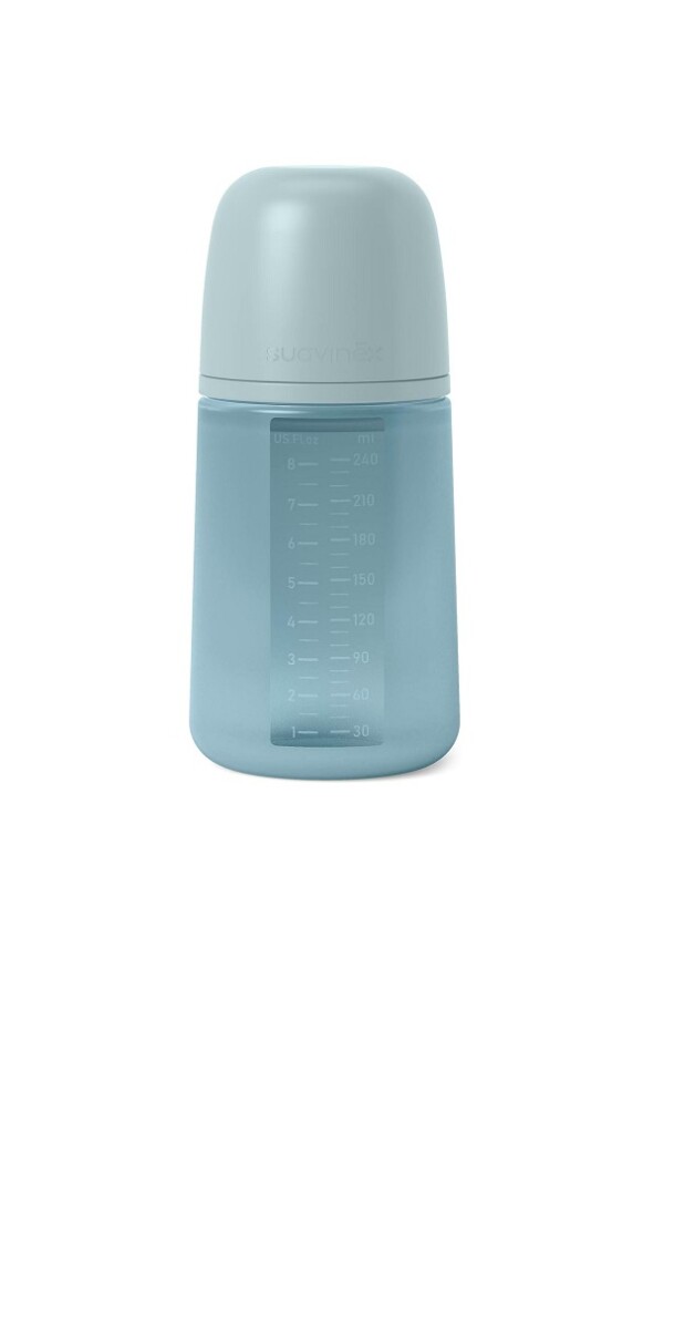 Biberón Silicona Fisiológico Suavinex Essence 240ml - Celeste 