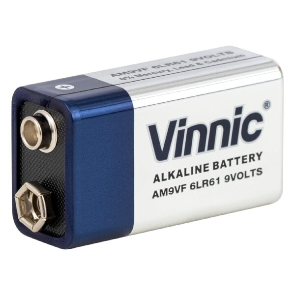 Bateria Vinnic 9V Alcalina 9 Volts Comun Juguetes Testers Bateria Vinnic 9V Alcalina 9 Volts Comun Juguetes Testers