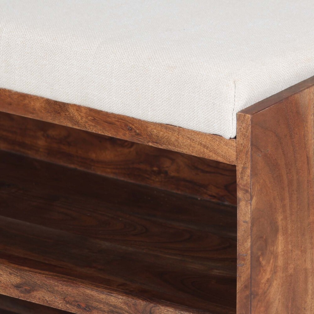 BANCO RECIBIDOR MADERA-Y-TELA MARRON FENG CASTAÑO