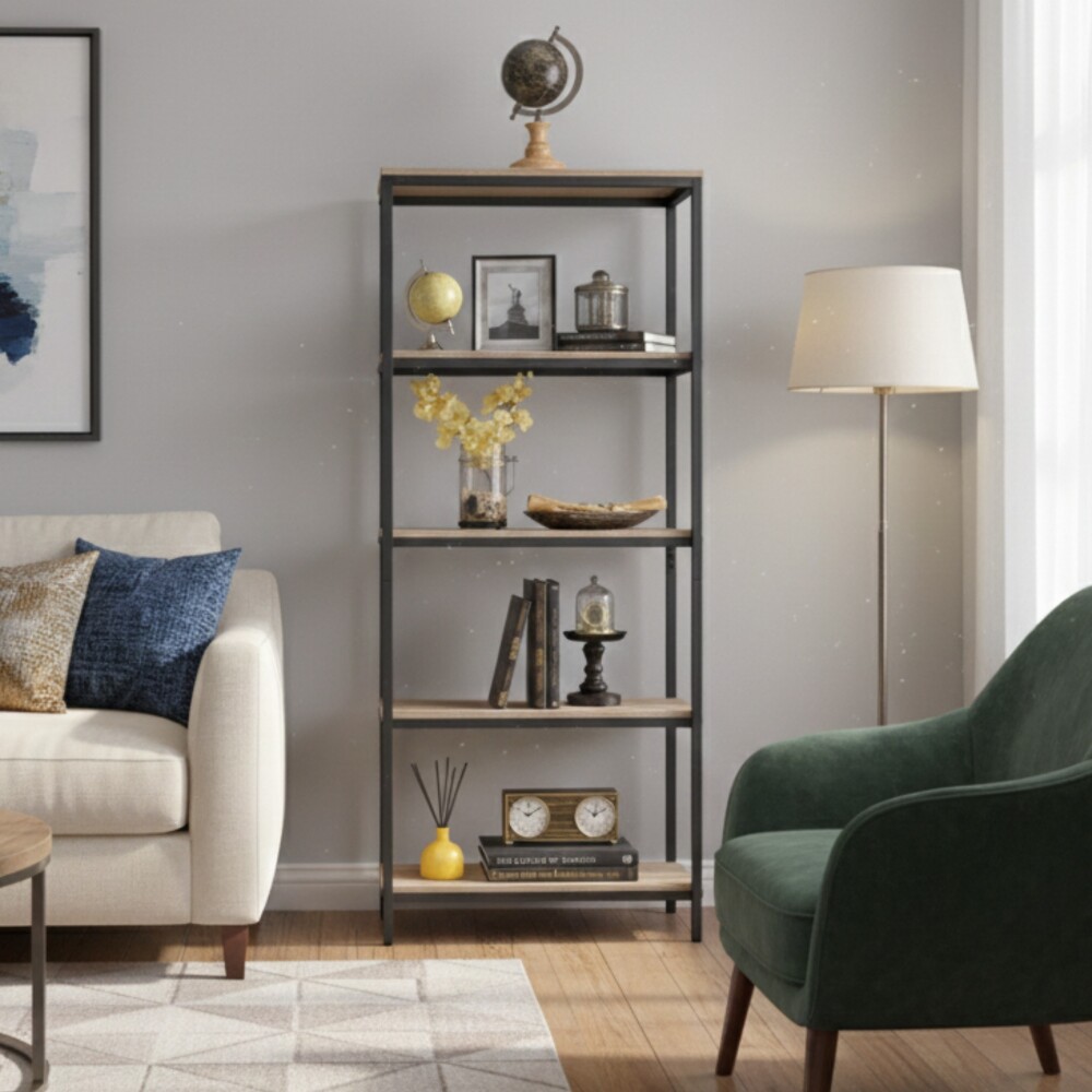 Biblioteca Estantería Multiuso 5 Estantes - Sauder - North Avenue Marrón