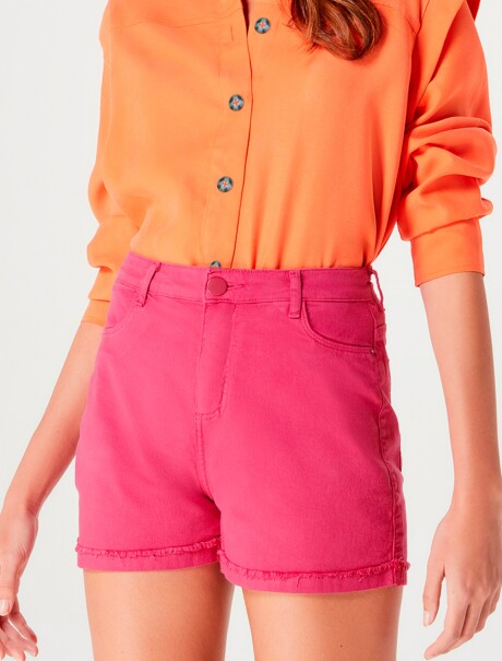 SHORT BÁSICO CINTURA ALTA ROSA