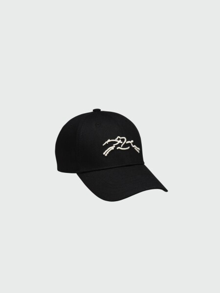 Longchamp-Gorro de algodón bordado Negro