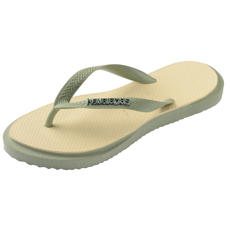 Sandalias Havaianas Top Point Fusion Mujer Smoke Green/buttercream