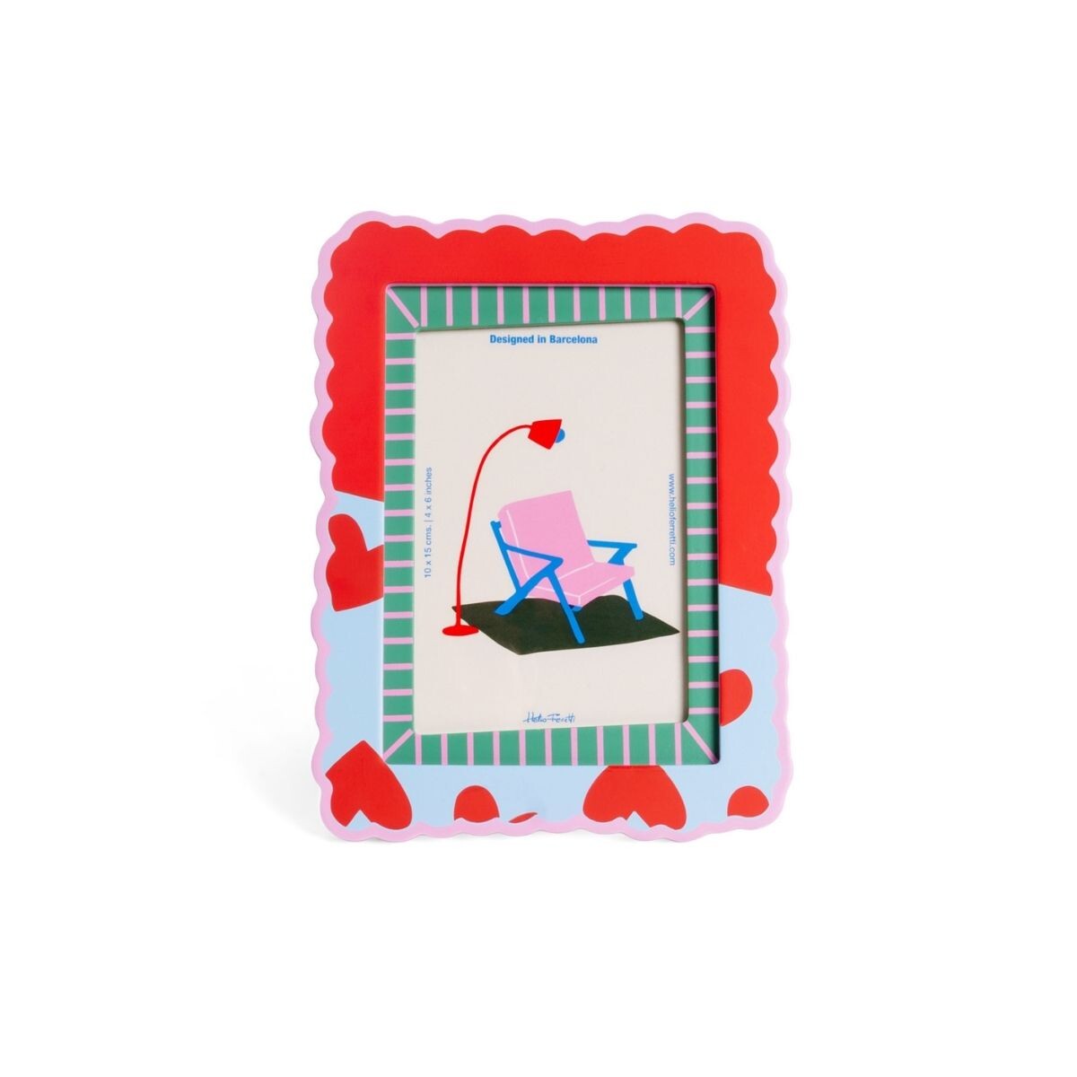 Portaretrato rectanguar de madera 