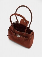 Bolso Tote Con Cinturón camel