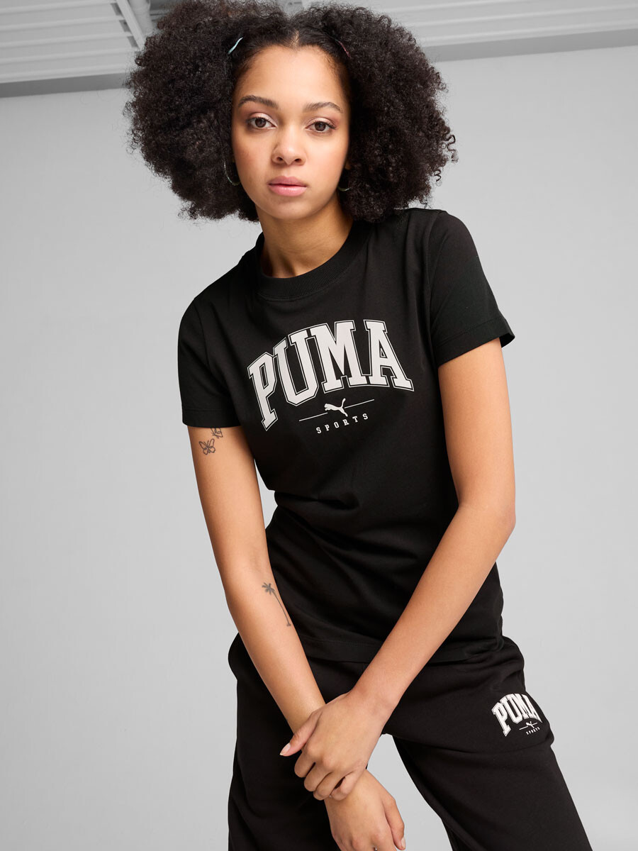 REMERA MUJER PUMA SQUAD GRAPHIC TEE 