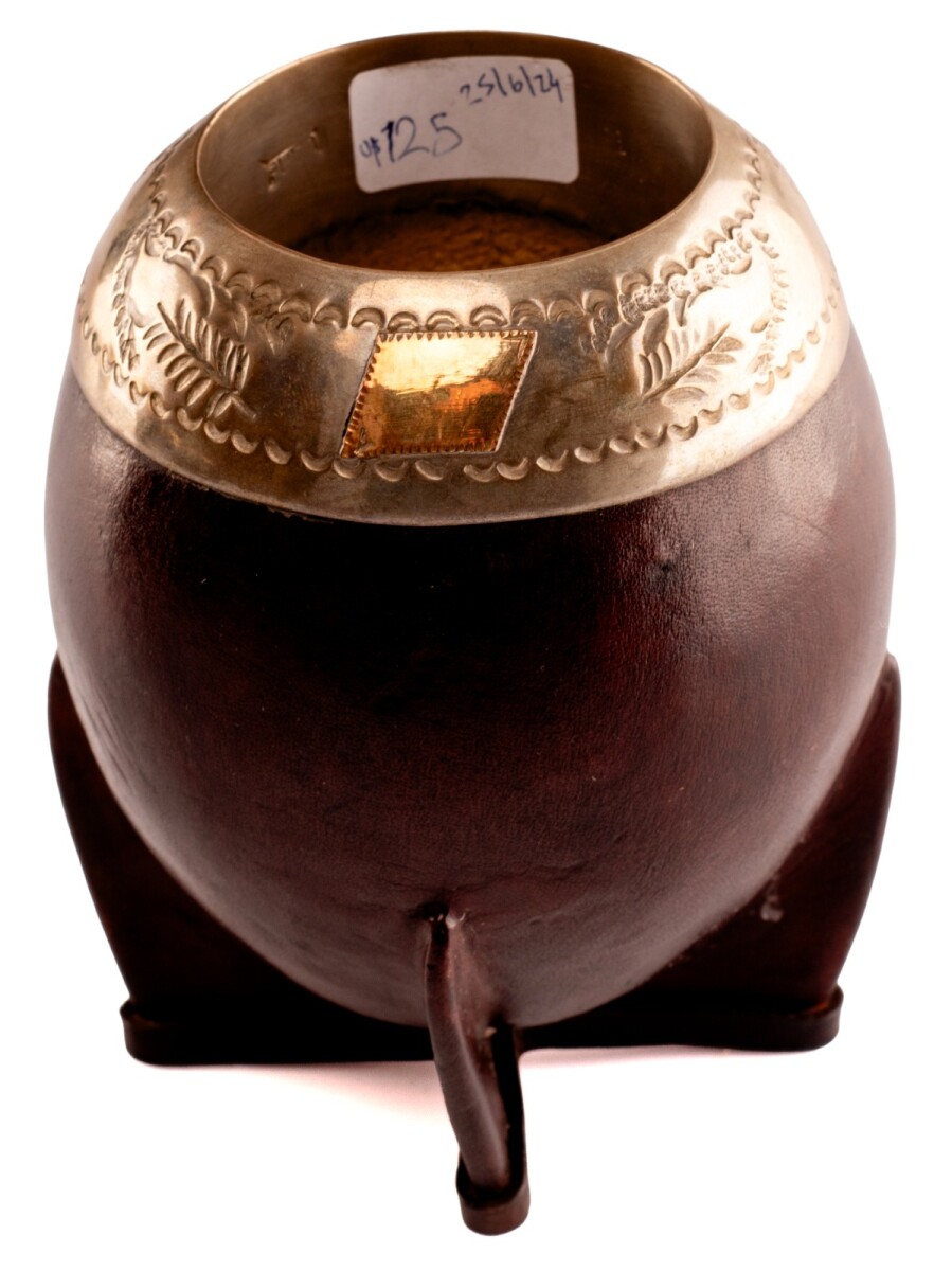 Mate porongo Plata y Oro - M17 