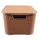 Set x2 Caja rattan 20 lts MARRON