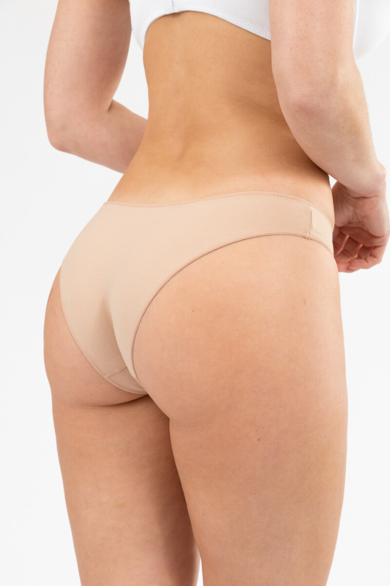 Bikini algodon lycra Beige