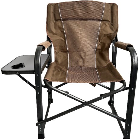 SILLA PLEGABLE CON MESA MARRON