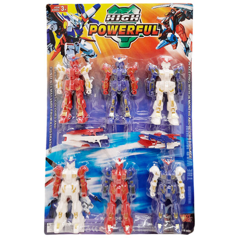 3X2 OUTLET Robots x6 en blister 29x43cm 3x2 Outlet Robots X6 En Blister 29x43cm