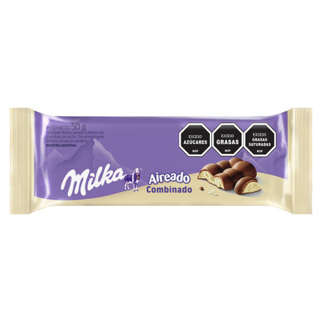 Tableta de Chocolate Milka Aireado Combinado 50G 001