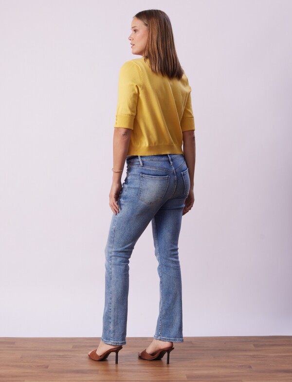 Cardigan Puño Botones AMARILLO