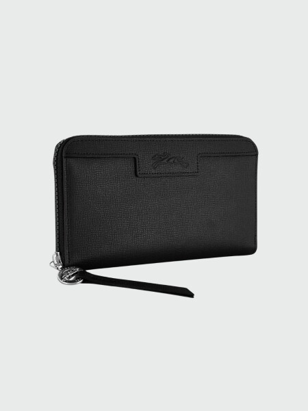 Longchamp -Billetera clásica con solapa, Calvalcade Negro