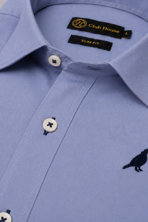 Camisa Cotton Twill Slim Fit Steel