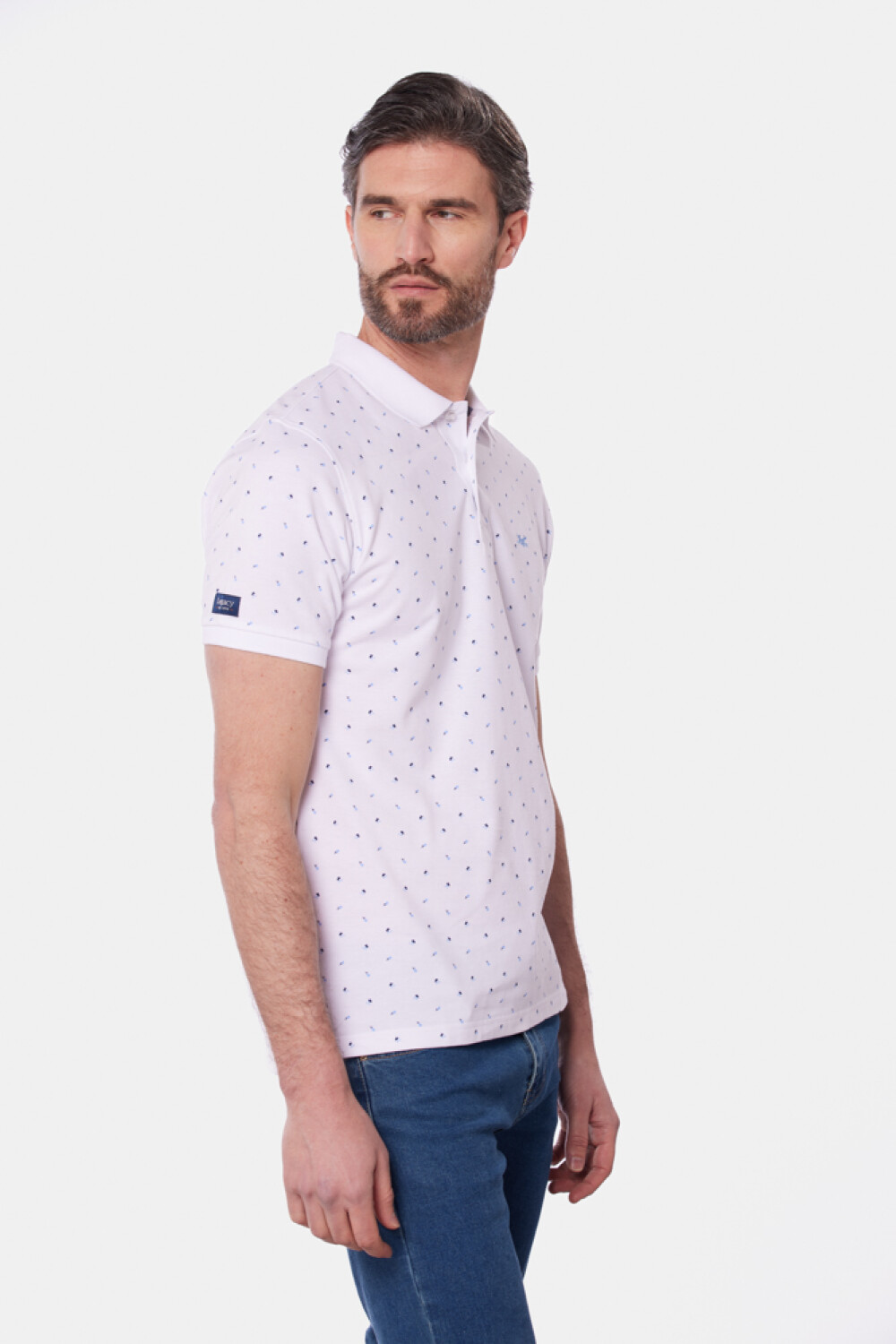 REMERA POLO ESTAMPADA Blanco