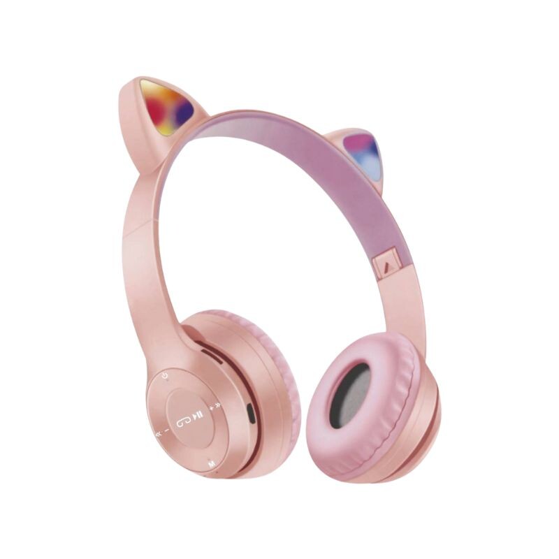 AURICULAR INALAMBRICO HELLO CAT INFANTIL Rosa