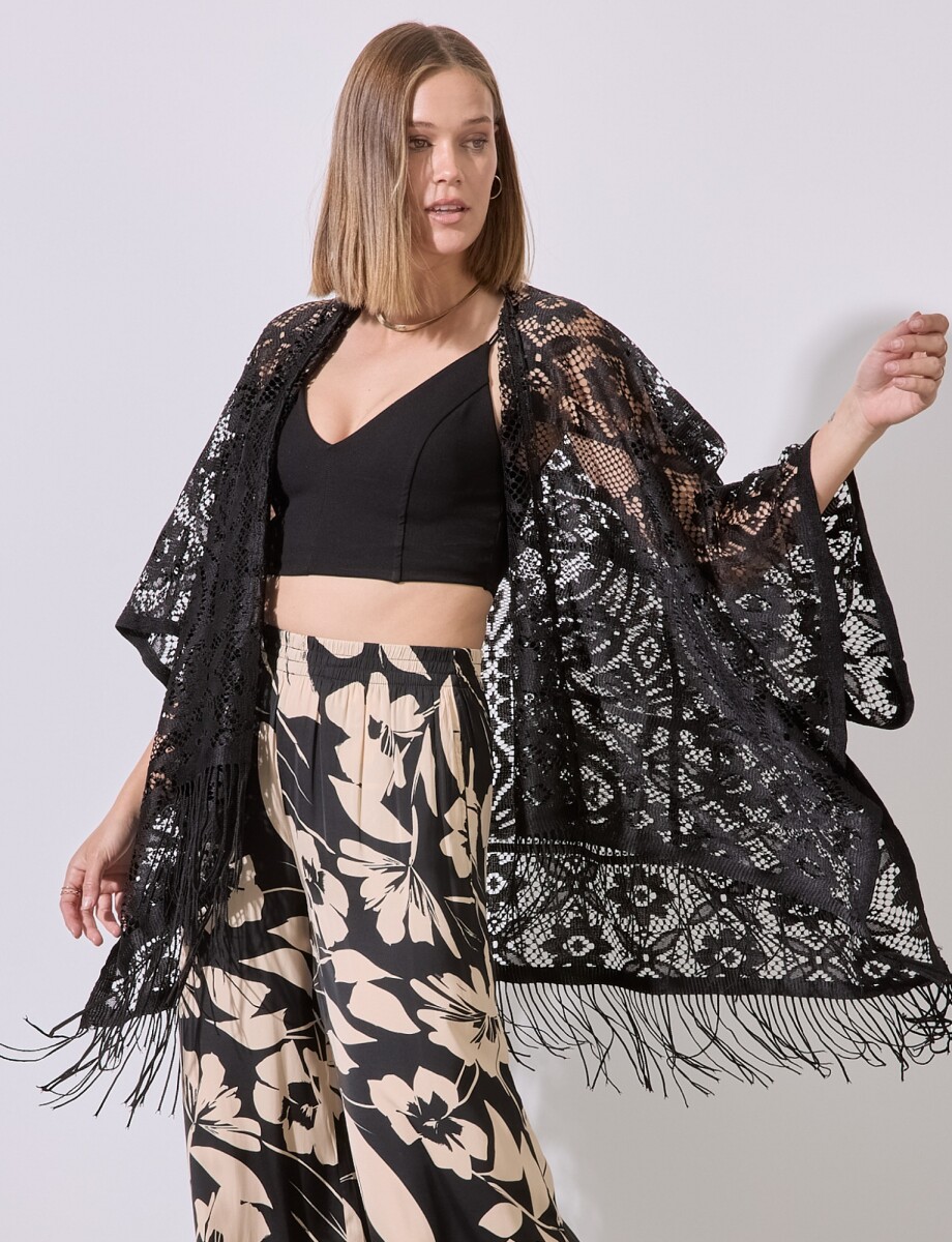 Kimono Calado - Negro 