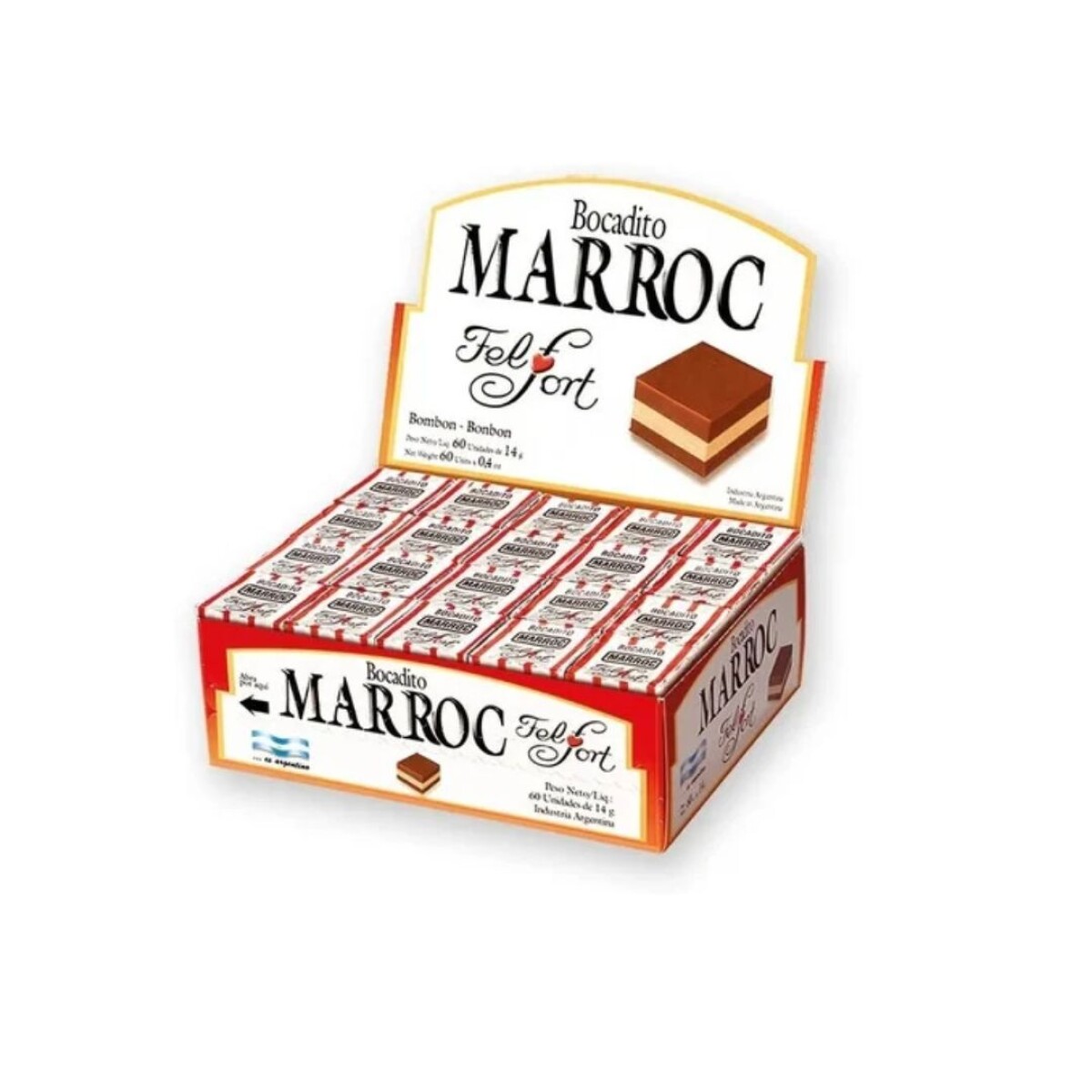 CHOCOLATE FEL FORT MARROC DISPLAY X 60 14GRS 