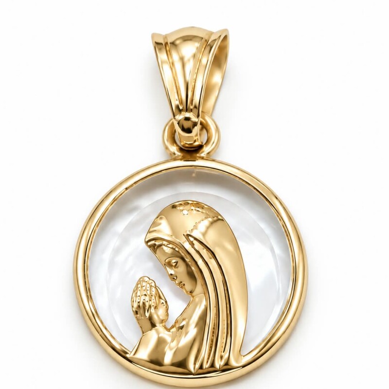 Medalla Virgen Niña Oro 18 Kt Medalla Virgen Niña Oro 18 Kt