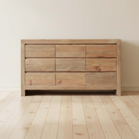 CÓMODA MADERA NATURAL-BEIGE DIXON