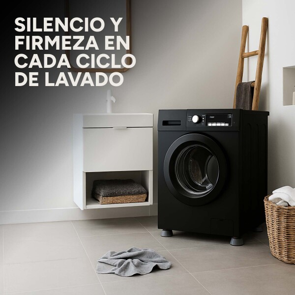 Set X4 Soportes Goma Antideslizante P/ Lavarropas Secarropa Variante Gris Grande