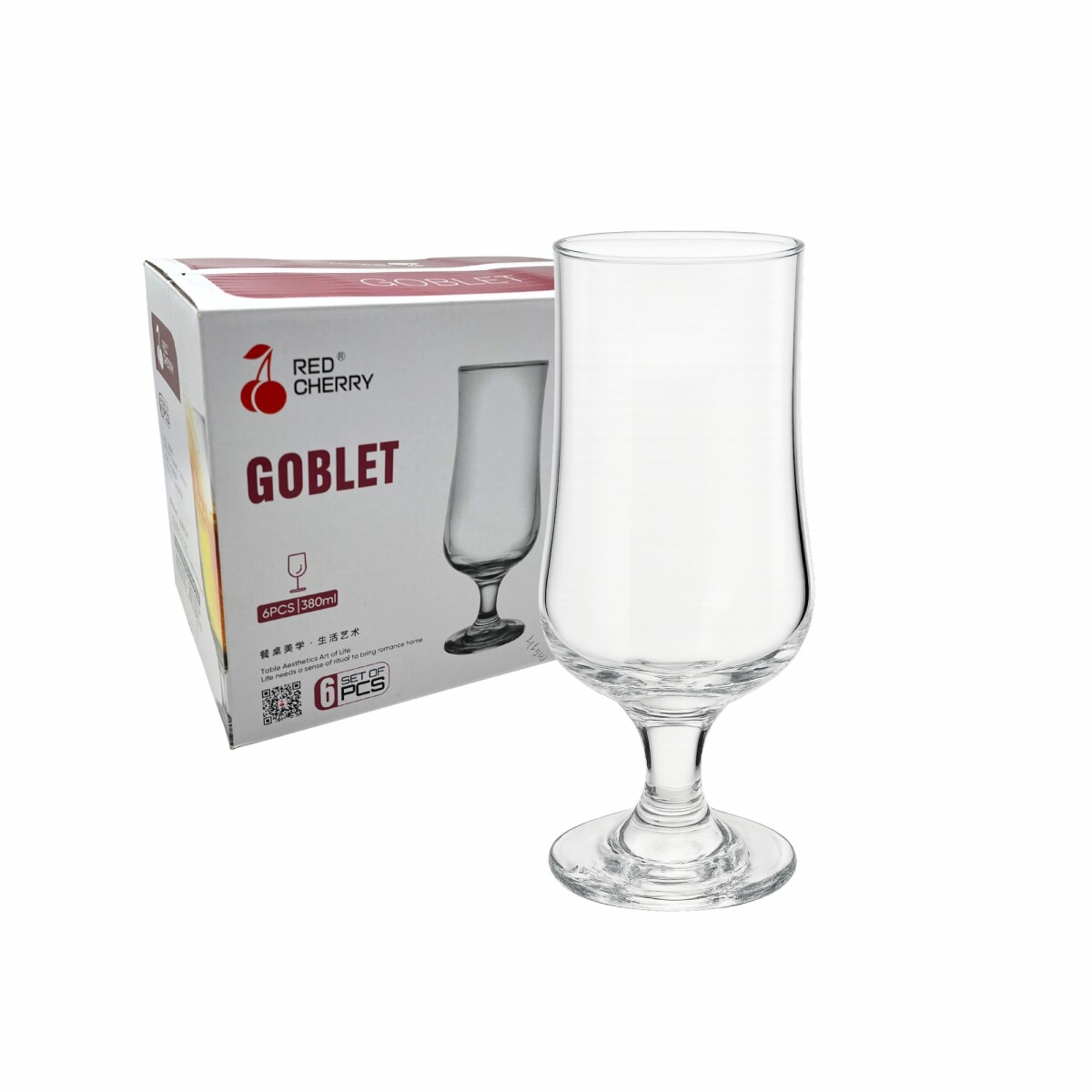 JUEGO DE COPAS RED CHERRY SET x6 