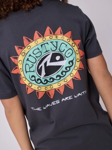 T-SHIRT RUSTY EGAPE TEEN GRIS OSCUR