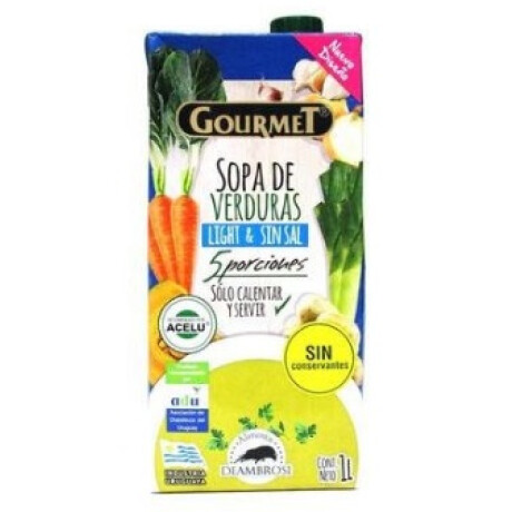 SOPA GOURMET VERDURAS LIGHT SIN SAL 1LT SOPA GOURMET VERDURAS LIGHT SIN SAL 1LT